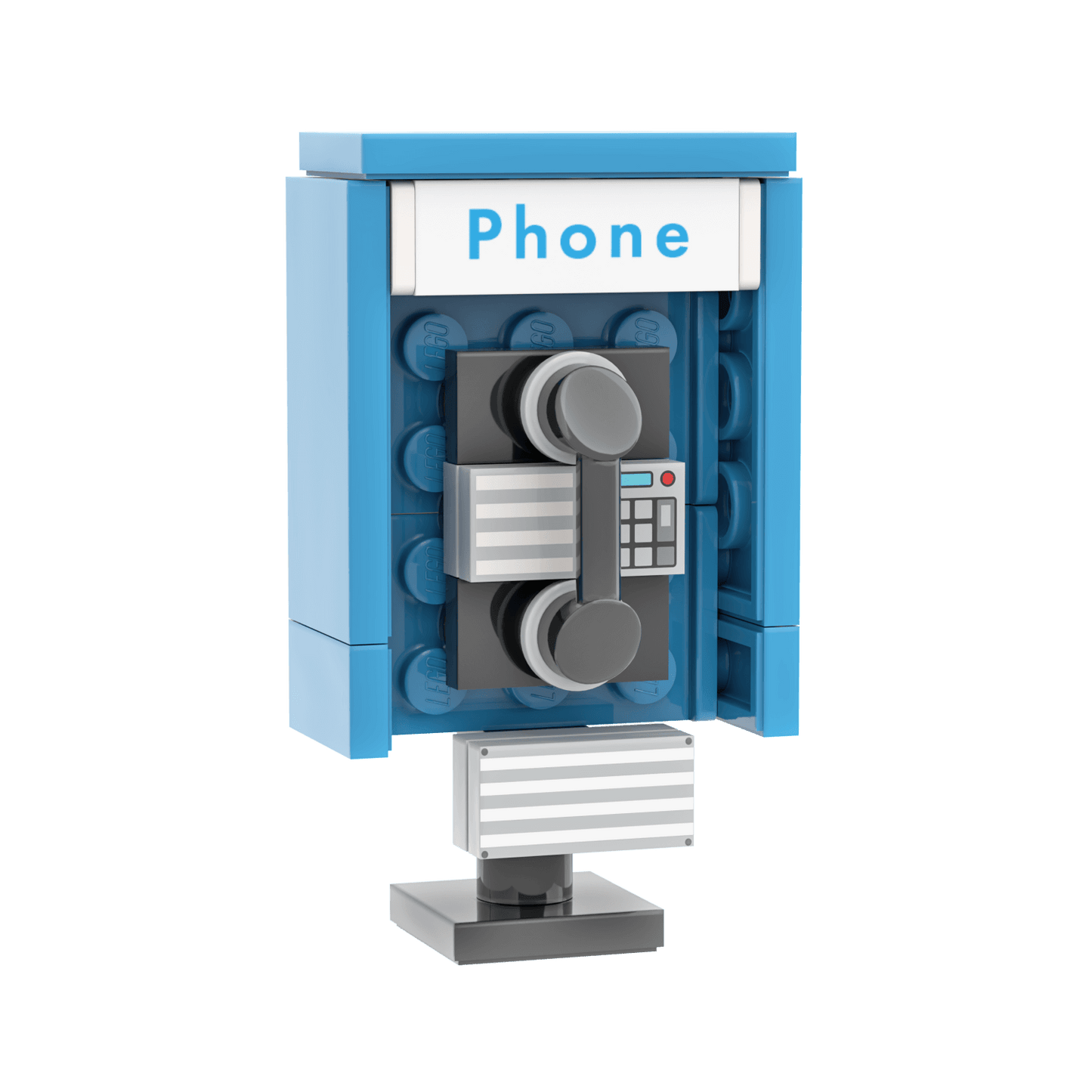 Phone Booth - Pay Phone -  Custom Printed Set - Made Using LEGO® Parts