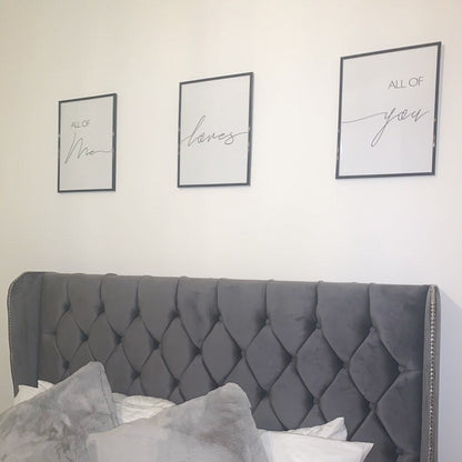 All Of Me Loves All Of You Set Of 3 Bedroom Wall Decor Prints by WinsterCreations™ Official Store