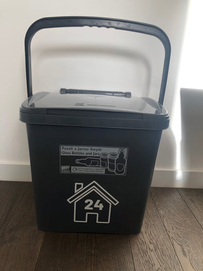 Wheelie Bin Caddy Recycle Home Decor Rose House Number Sticker Label by WinsterCreations™ Official Store
