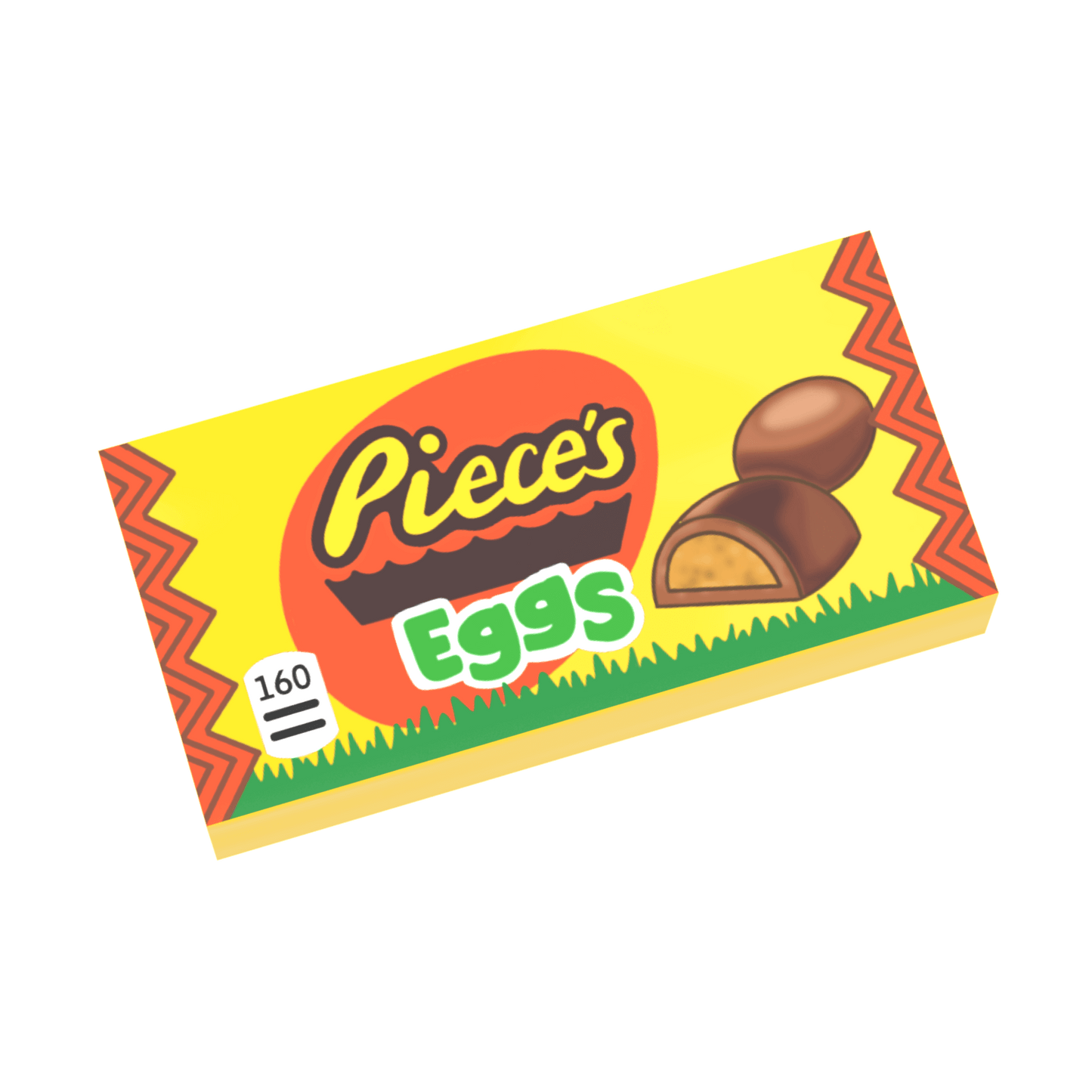 Pieces Peanut Butter Eggs - Easter Candy - Custom Printed - Made Using LEGO® Parts