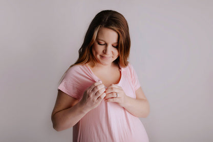 Light Pink Labor and Delivery Nursing Hospital Gown by Three Little Tots