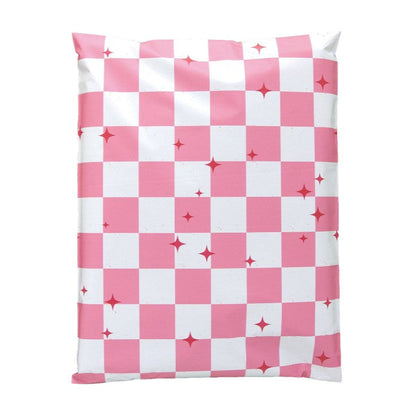 Pink Plaid Poly Mailers Size 10x13 Colorful Shipping Bags