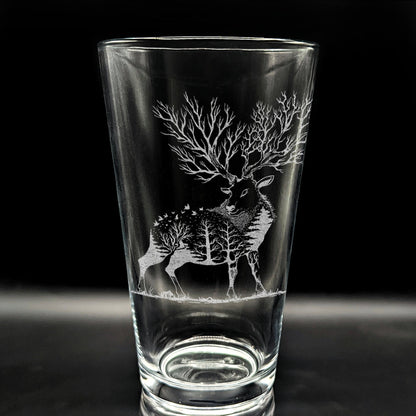 DOUBLE EXPOSURE ANIMALS Pint Glasses by LumEngrave