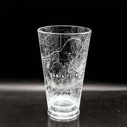 CITY STREET MAP Pint Glasses by LumEngrave