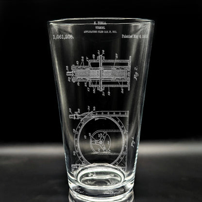 PATENT Pint Glasses by LumEngrave