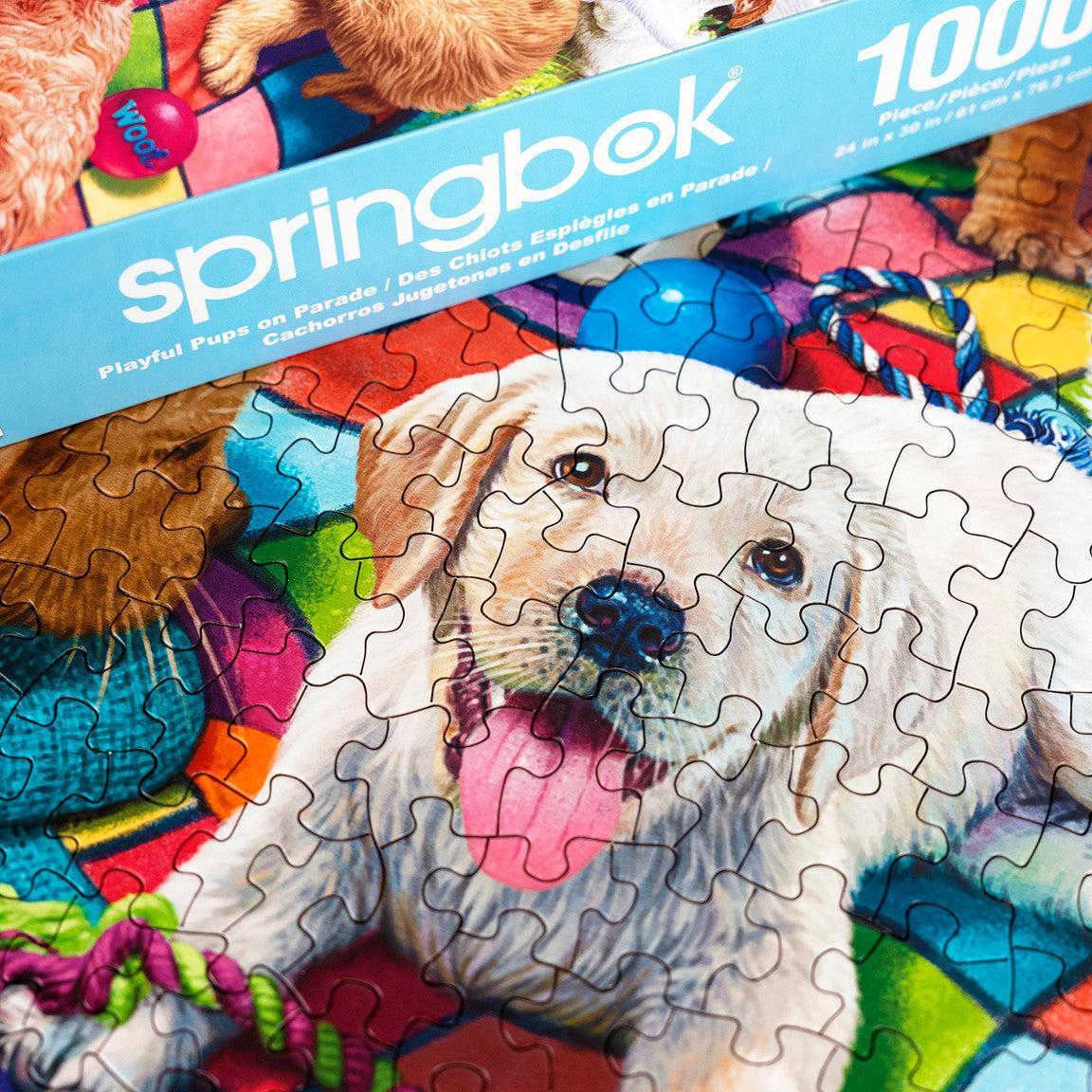 Playful Pups on Parade 1000 Piece Jigsaw Puzzle Springbok