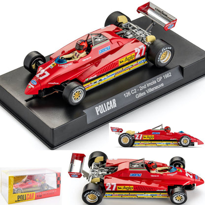 Policar Ferrari 126 C2 #27 2nd Imola GP 1982 1/32 Slot Car CAR09b PCAR09b