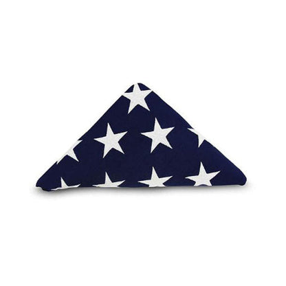 Pre-Folded American Flags - Fit 3'x5' American Flag or Fit 5'x9.5' American Casket Flag.
