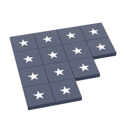 Presidential Star Carpet / Floor Tile - Custom Printed - Made with LEGO Parts