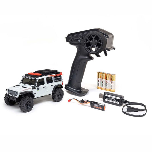 Axial SCX30 Jeep Wrangler JLU White 1/30 4WD Mini Crawler RTR Radio 2261T2