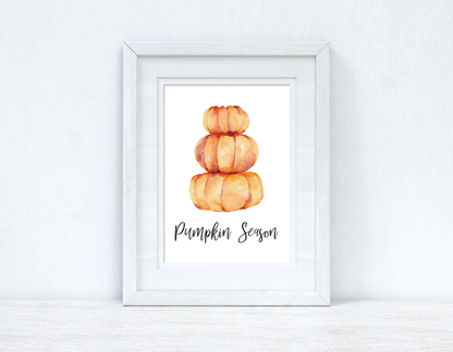 Pumpkin Season Tier Autumn Seasonal Wall Home Decor Print by WinsterCreations™ Official Store