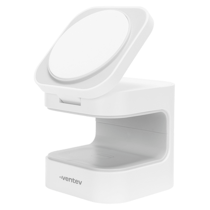 Ventev 15W Qi2 Wireless Charging Cube 2-in-1 White by Ventev