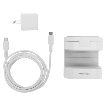 Ventev 15W Qi2 Wireless Charging Cube 2-in-1 White by Ventev