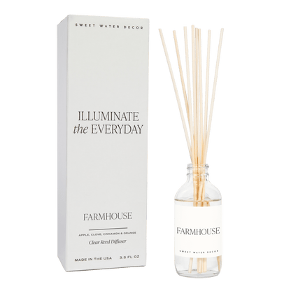 Farmhouse Clear Reed Diffuser by Sweet Water Decor