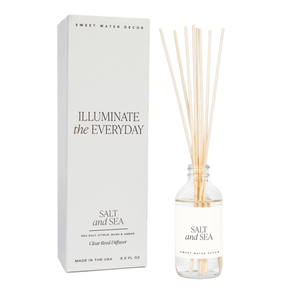 Salt and Sea Clear Reed Diffuser by Sweet Water Decor