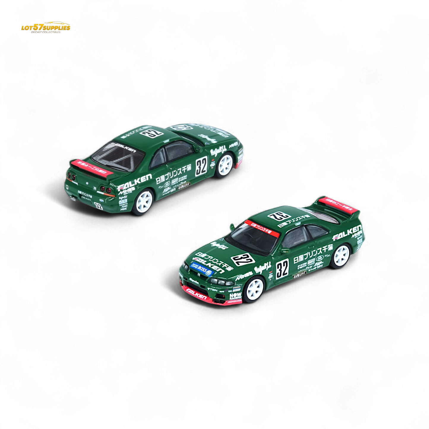 Inno64 NISSAN SKYLINE GT-R R33 #32 "PRINCE CHIBA FALKEN" N1 Super Endurance Series - TOKACHI 24H 1996 1:64