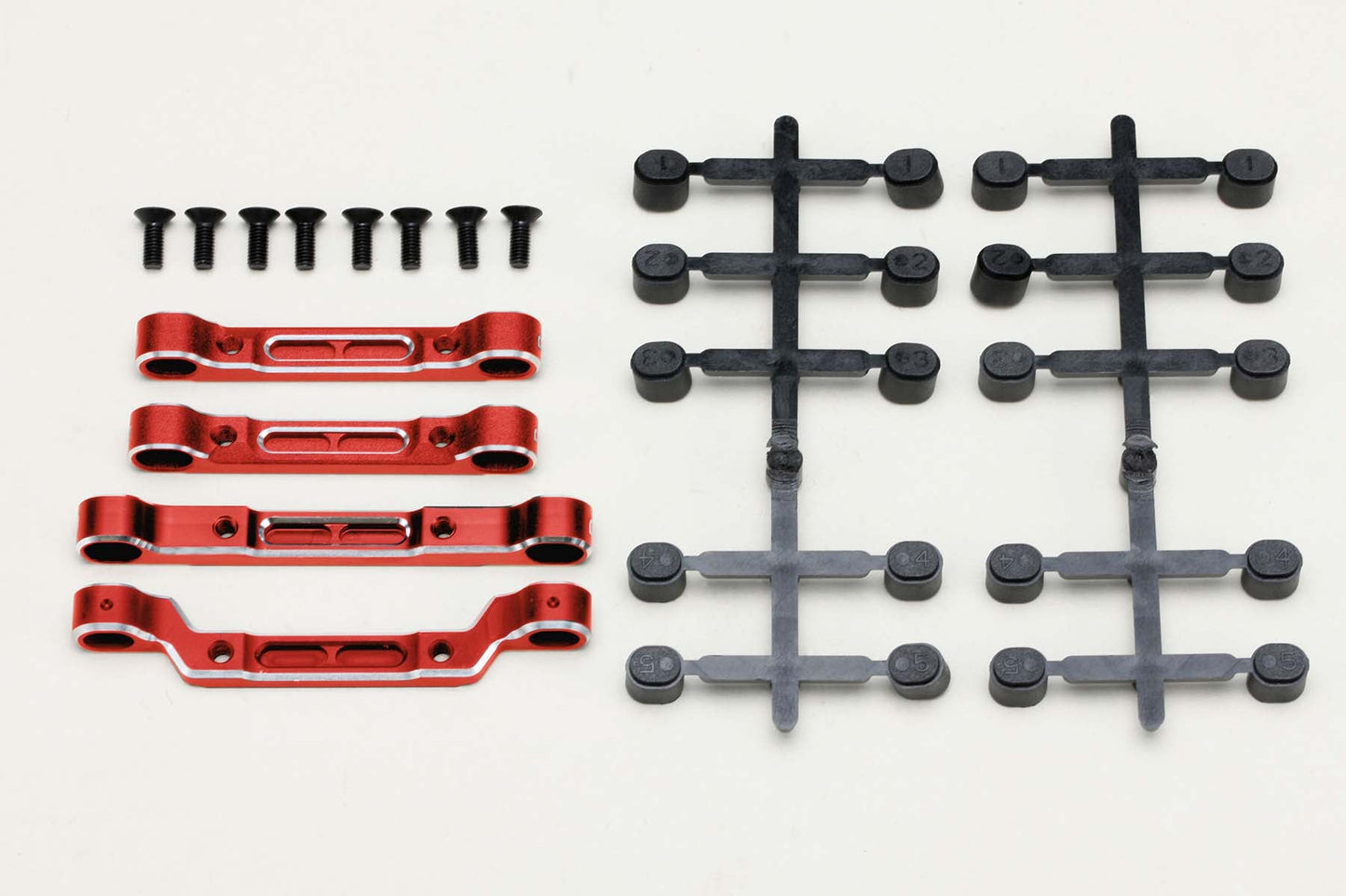 RD-301ASR Yokomo RD2.0 Aluminum Adjustable Suspension Mount Set (Red)
