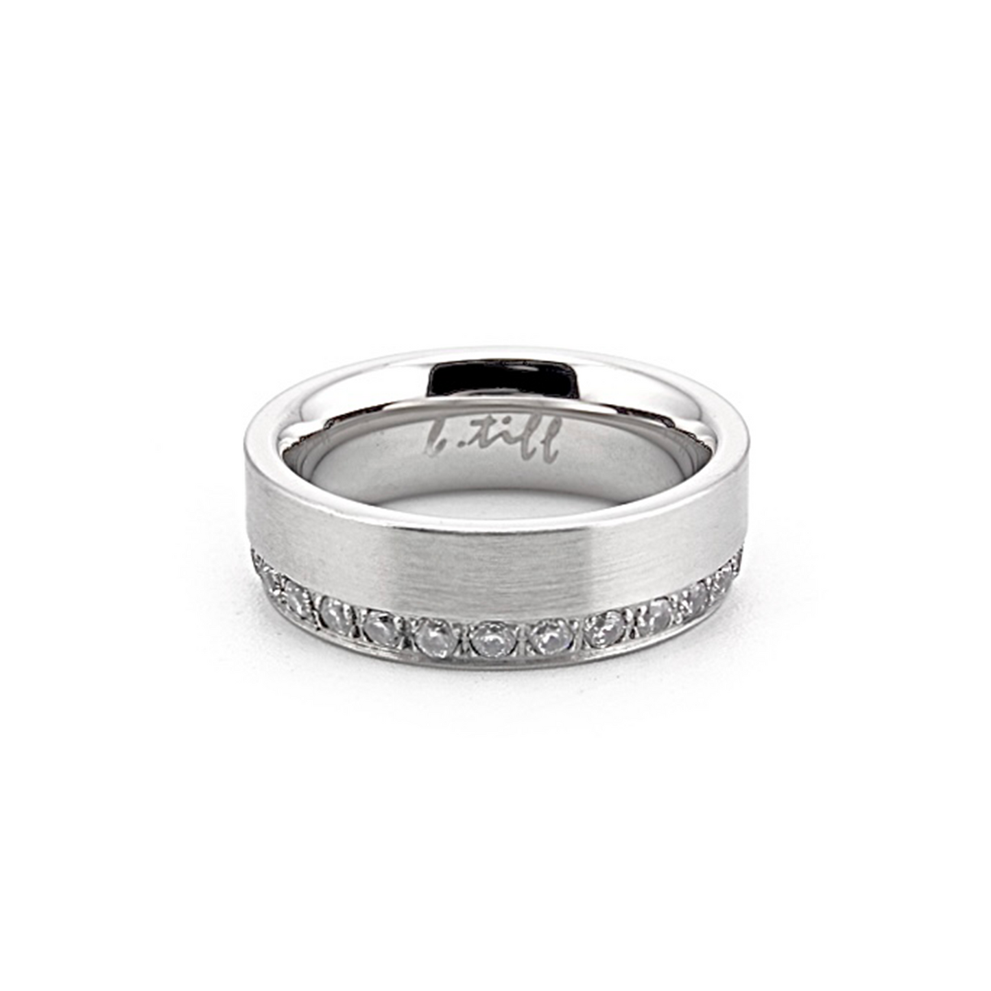 RG118W B.Tiff Offset Row Wide Eternity Ring by B.Tiff New York