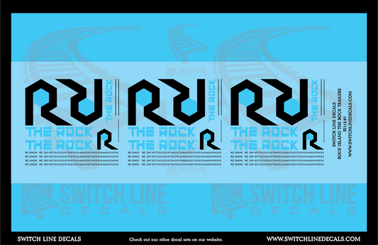 HO Scale Rock Island "R" Semi Trailers Decal Set