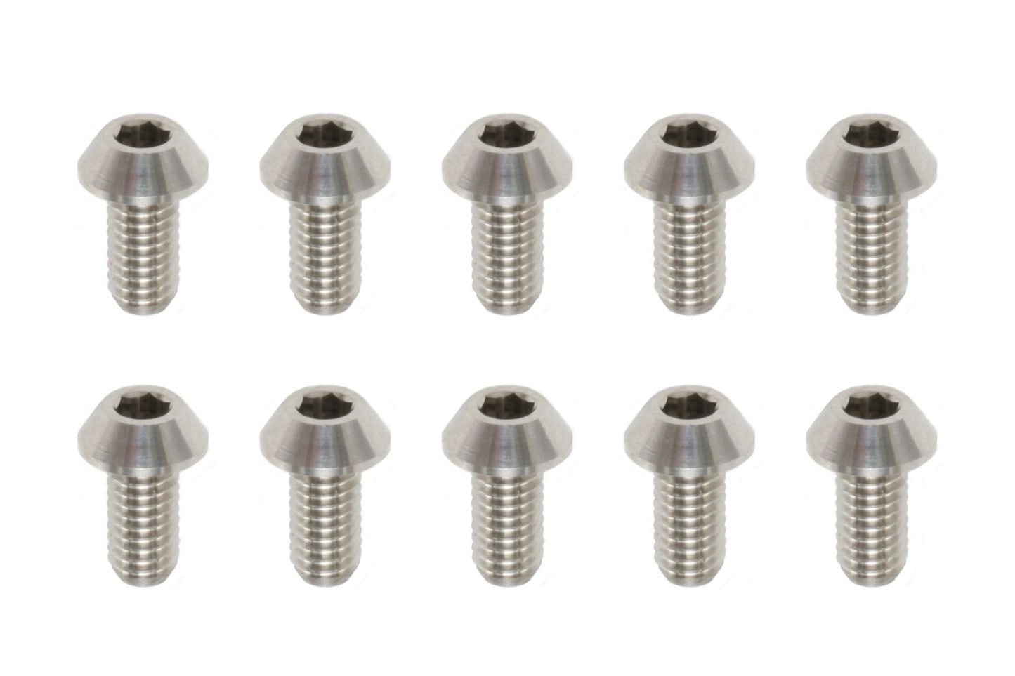 RP-041061A Racing Performer M3x6mm Titanium Button Head Socket Screws (10)