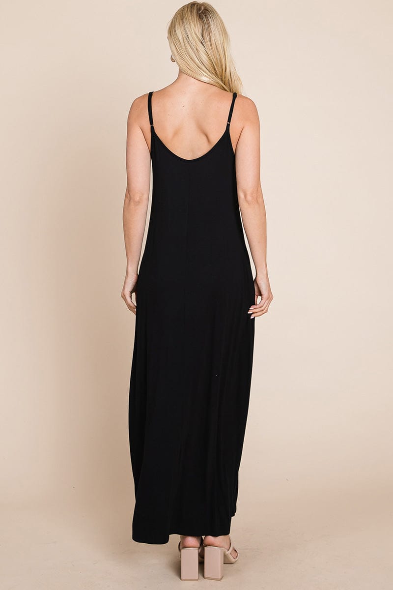 Light Cami Strap Pocketed Jersey Maxi Dress by RolyPoly Apparel