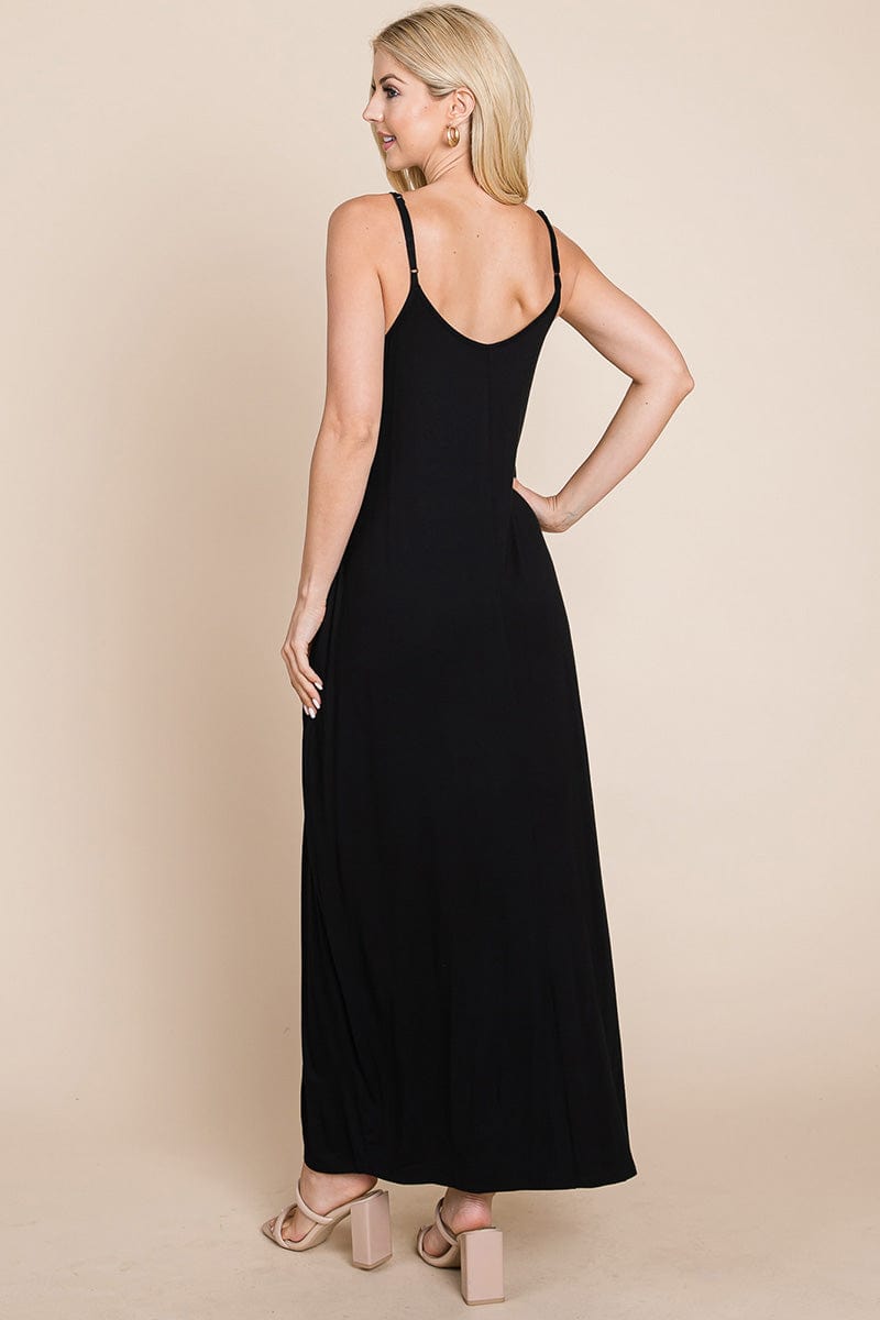 Light Cami Strap Pocketed Jersey Maxi Dress by RolyPoly Apparel