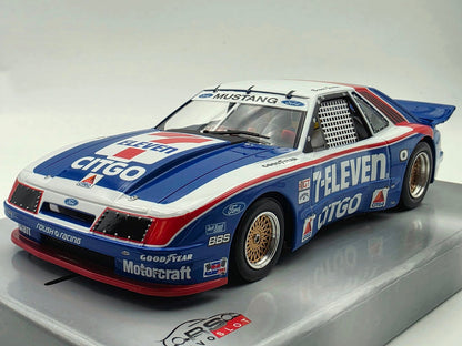Revoslot Ford Mustang GTO 7-Eleven Sebring 12 Hours 1986 1/32 Slot Car RS0317