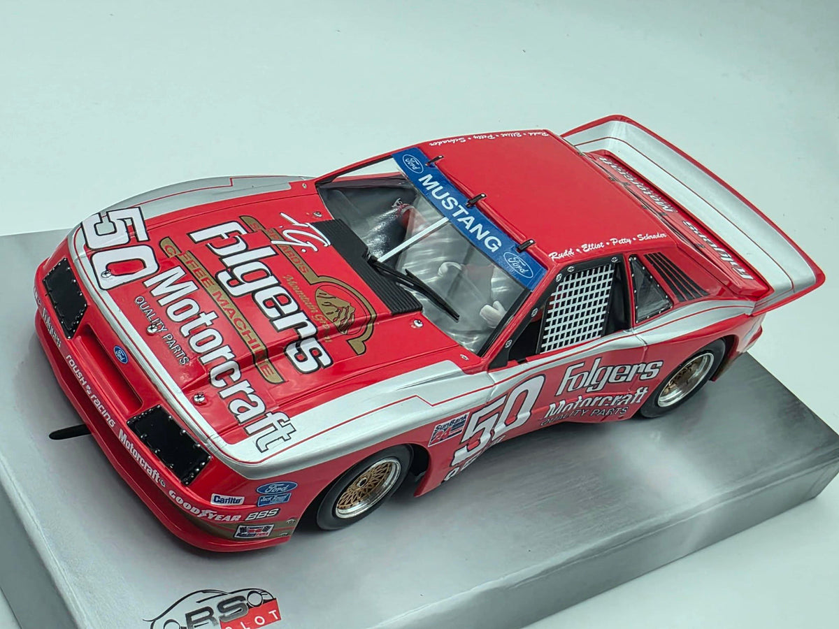 Revoslot Ford Mustang GTO Folgers/Motorcraft 1/32 Slot Car RS0318