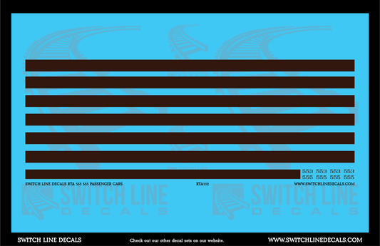 N Scale Chicago RTA 553 555 Club Car Decal Set