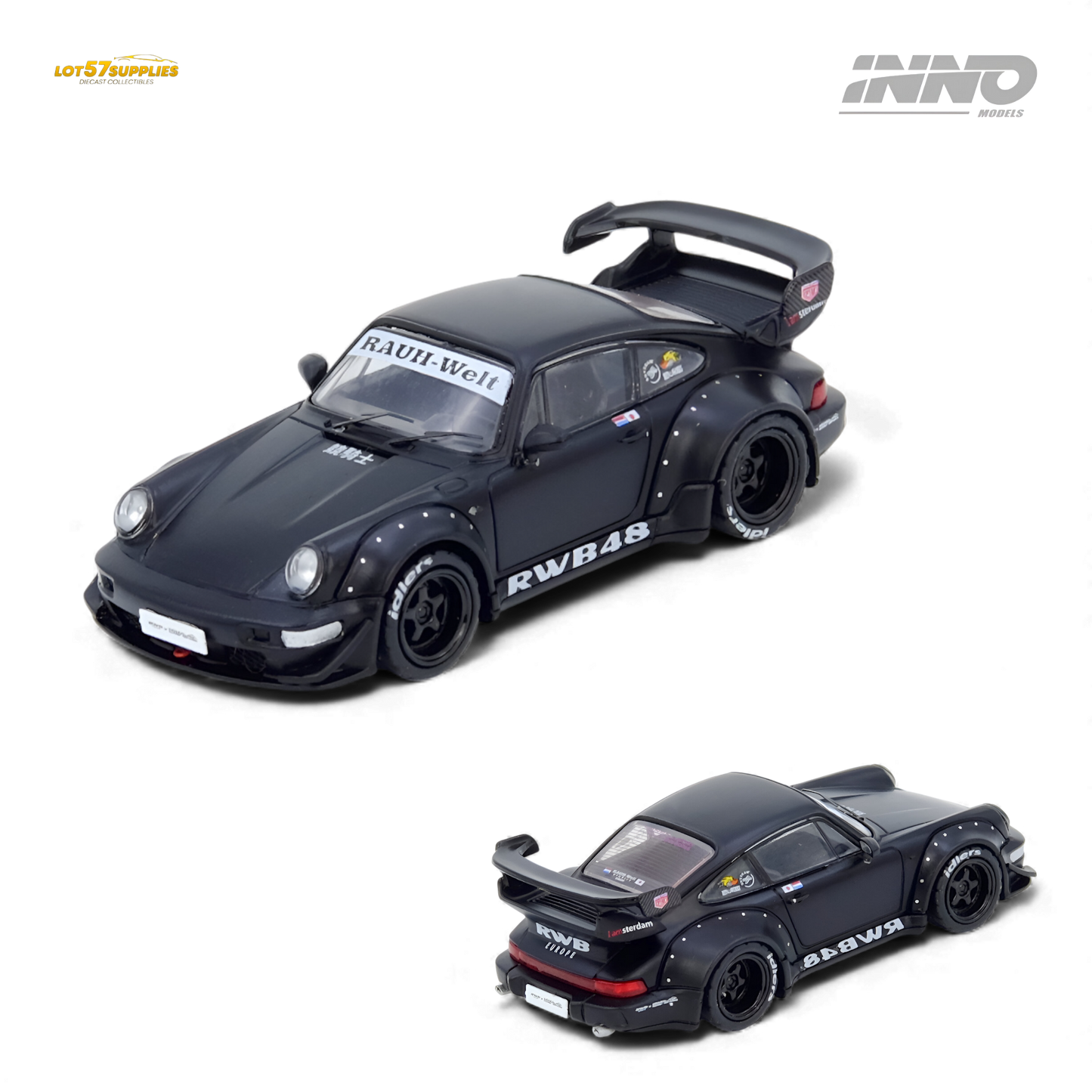 (Pre-Order) INNO64 RWB 964 Darth Vader - Black Matt 1:64