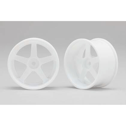 RP-6113W6A Racing Performer 5 Spoke Drift Wheels (12mm Hex) (White) (6mm Offset)