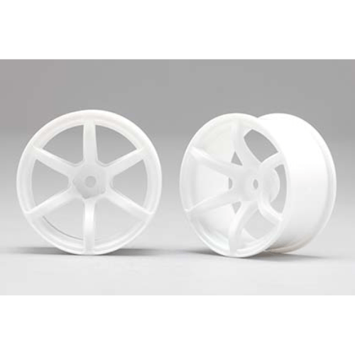 RP-6213W6A Racing Performer 6 Spoke Drift Wheels (12mm Hex) (White) (6mm Offset)