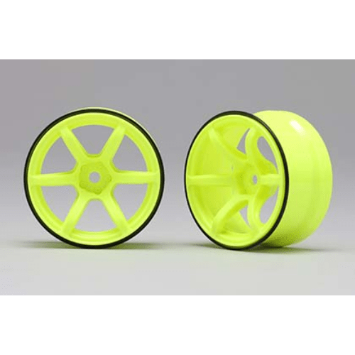 RP-6313Y6A Racing Performer 6 Spoke High Traction Drift Wheels (12mm Hex) (Yellow) (6mm Offset)