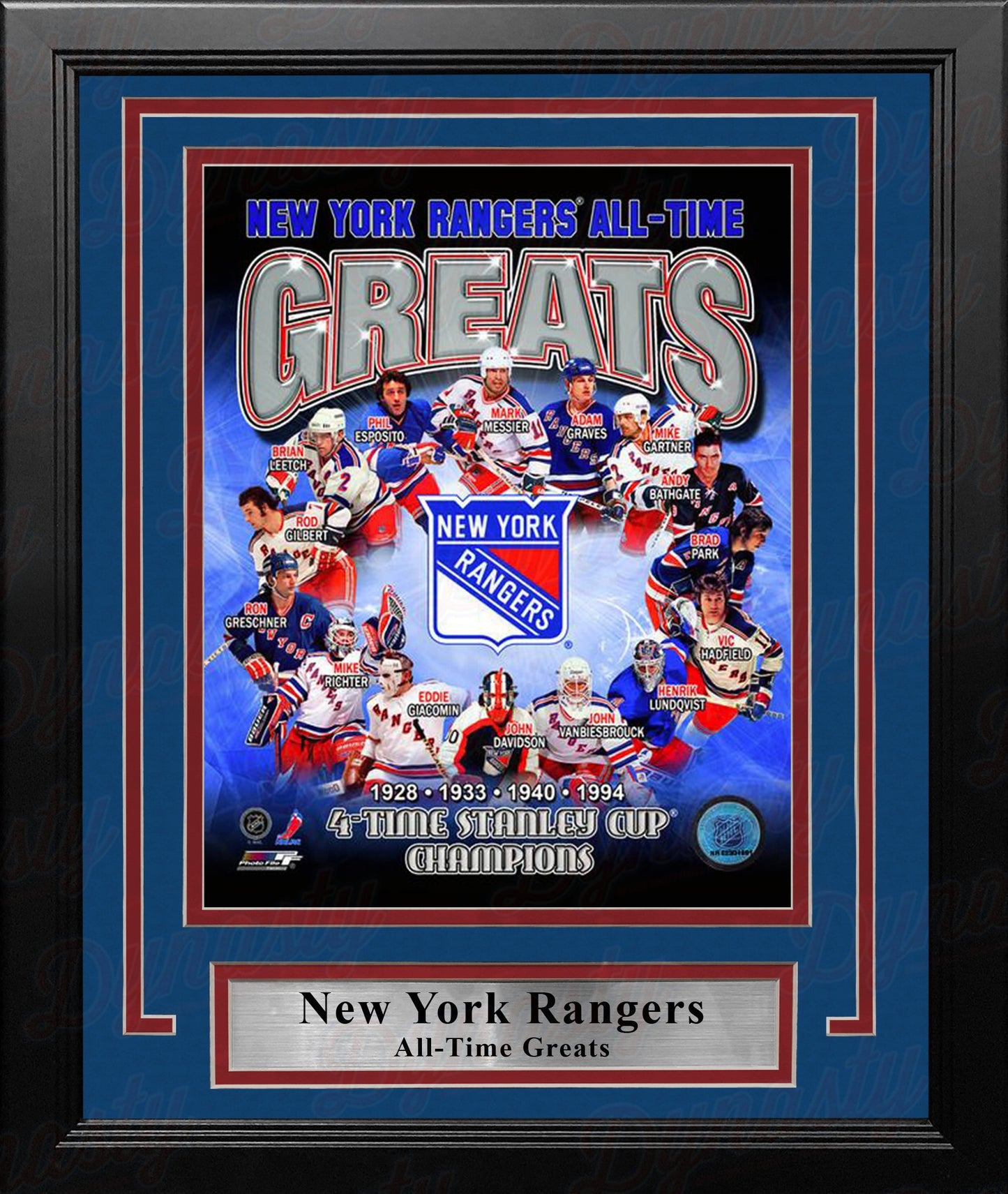 New York Rangers All-Time Greats 8" x 10" Framed Hockey Photo