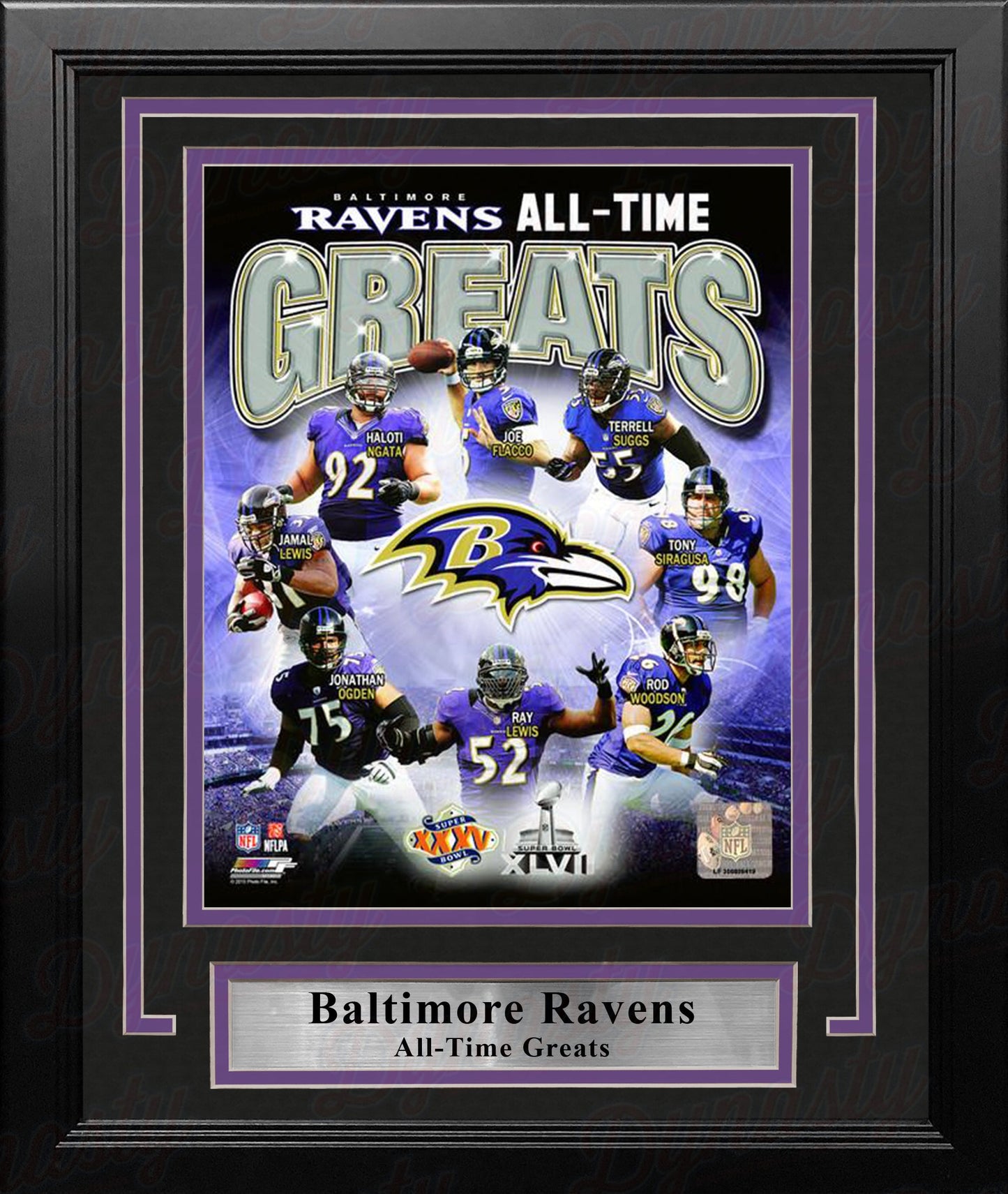 Baltimore Ravens All-Time Greats 8" x 10" Framed Football Photo
