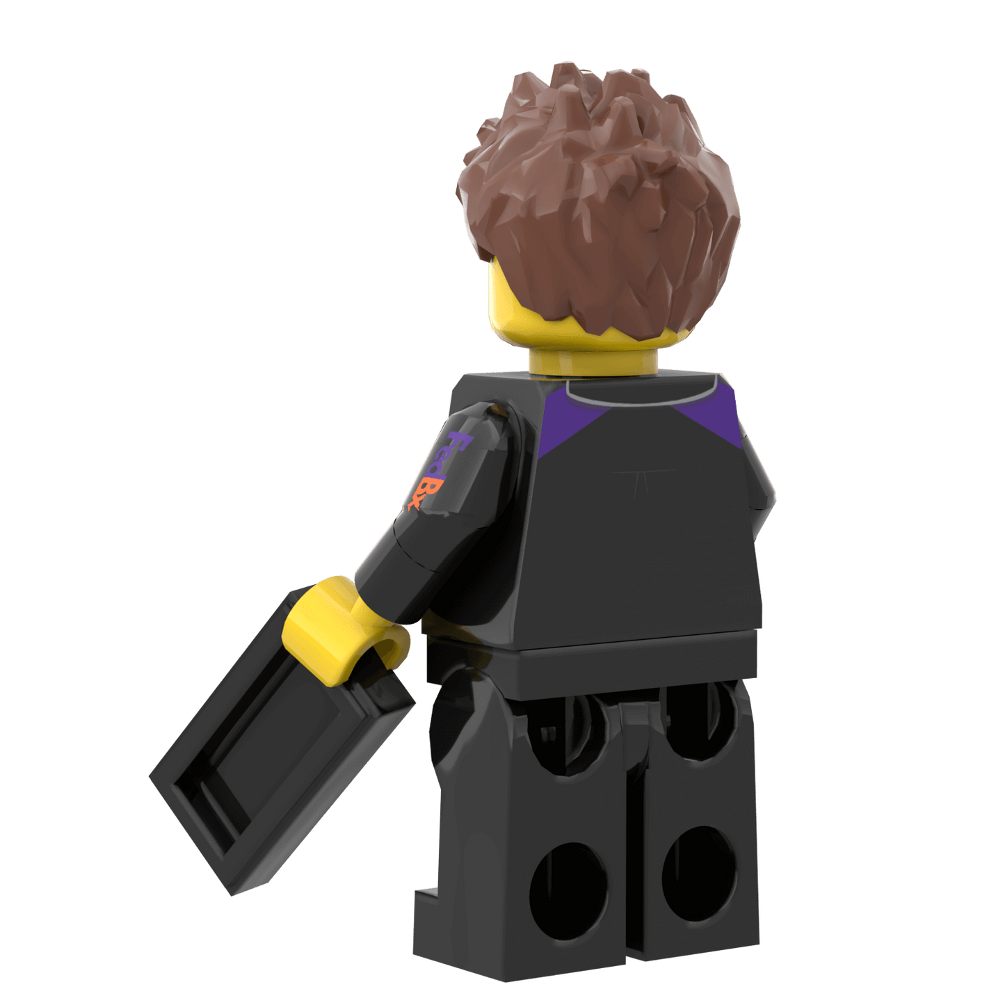 FedBx Delivery Driver (Male) -  Custom Printed Minifig - Made Using LEGO® Parts