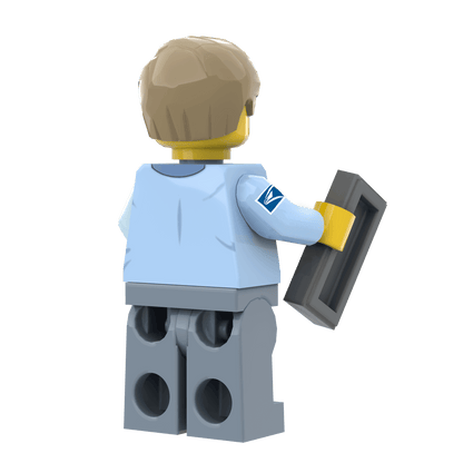 United Studs Postal Worker (Male) -  Custom Printed Minifig - Made Using LEGO® Parts
