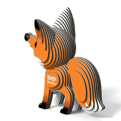 Red Fox 3D Cardboard Model Kit Eugy