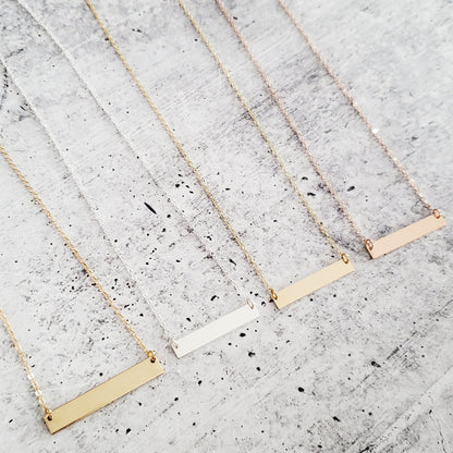 Retro Daisy Classic Bar Necklace by Salt and Sparkle