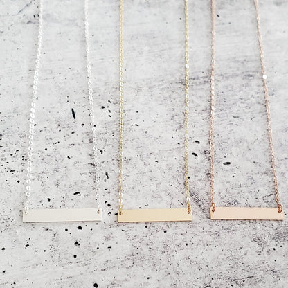 Retro Daisy Classic Bar Necklace by Salt and Sparkle