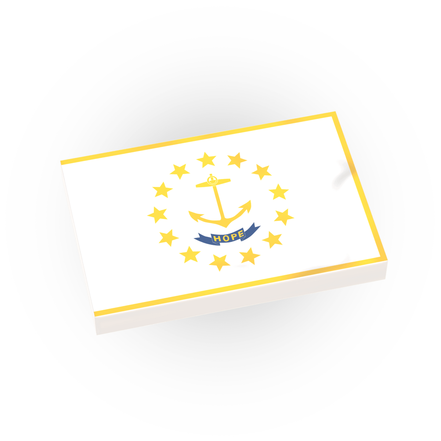 Rhode Island State Flag - Custom Printed 2x3 Tile - Made Using LEGO® Parts