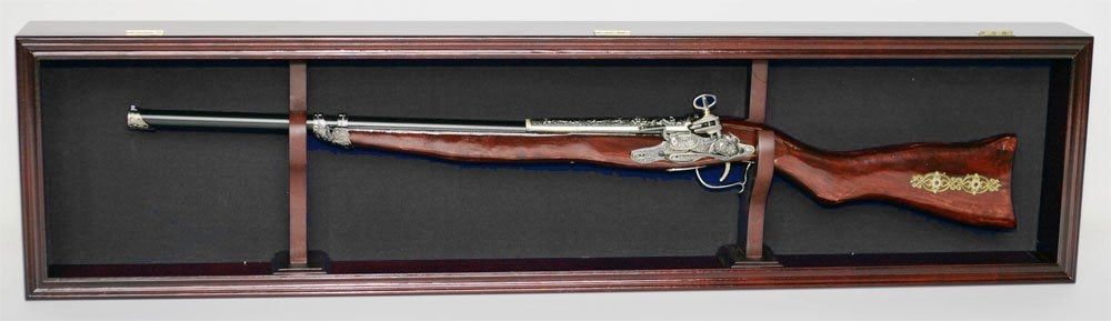 Rifle Gun Display Case Wall Cabinet UV Protection Lockable.