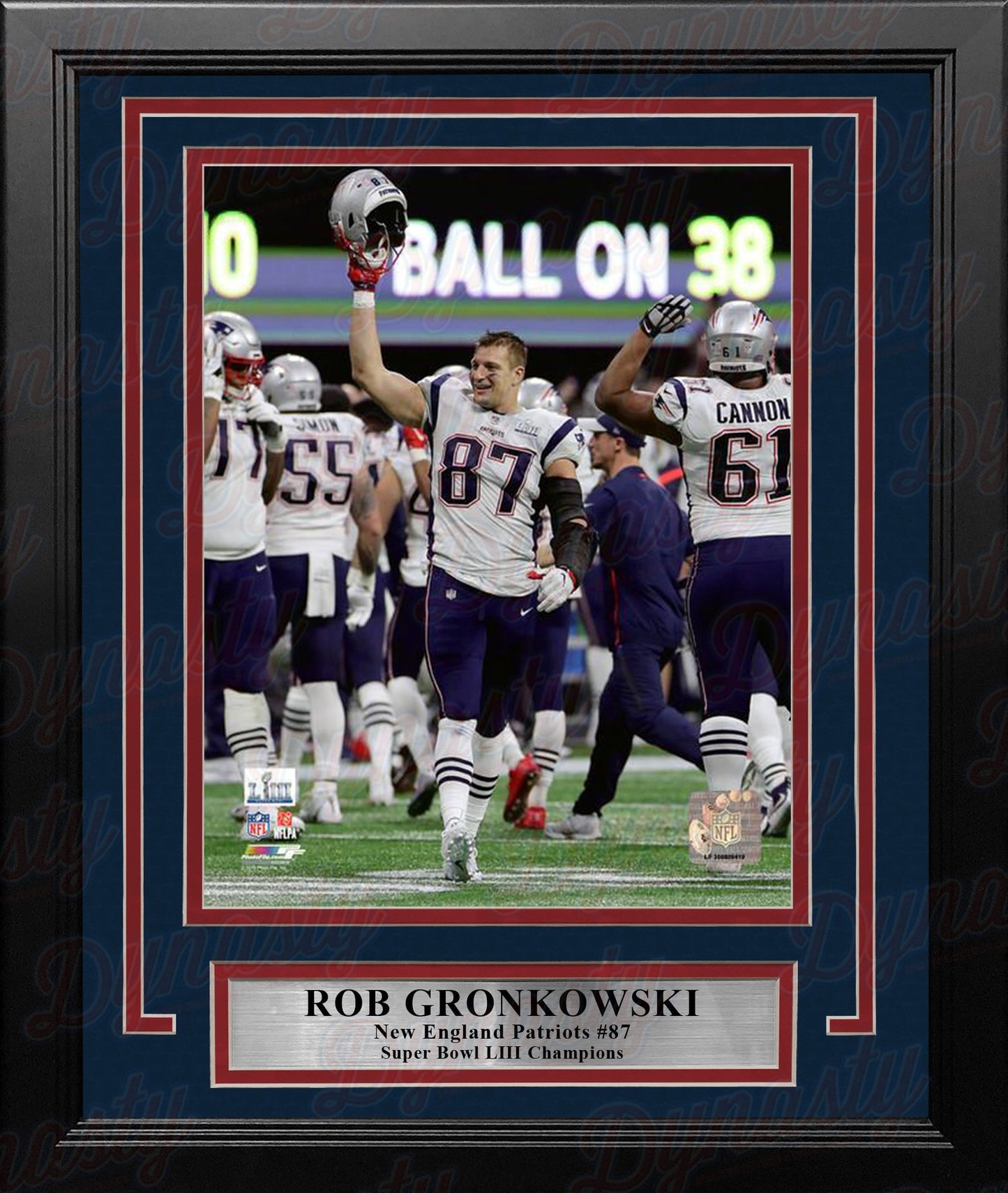 Rob Gronkowski Super Bowl LIII Celebration New England Patriots 8" x 10" Framed Football Photo