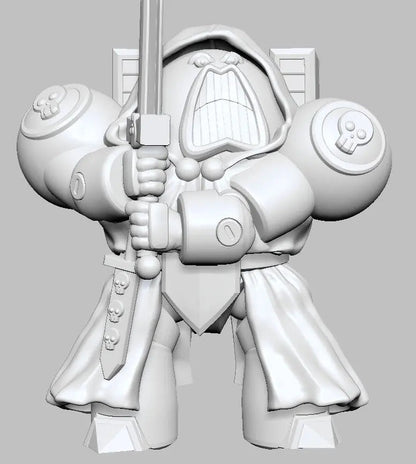 Robed Warrior (Psycho Warrior) by 3DArtGuy 32mm scale, 50mm, Miniature War Gaming Figure, Space King