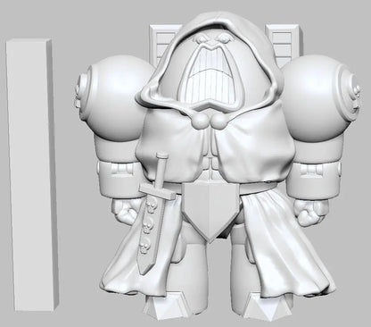 Robed Warrior (Psycho Warrior) by 3DArtGuy 32mm scale, 50mm, Miniature War Gaming Figure, Space King