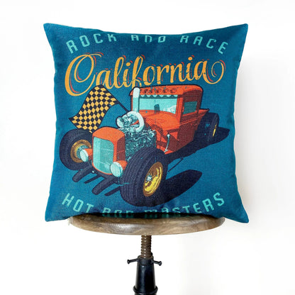 Rock and Race Hot Rod | Pillow Cover |  Throw Pillow | Fathers day | Dad Gift | Classic Car | Gift Ideas | Pillow | Hot Rod | Room Décor by UniikPillows
