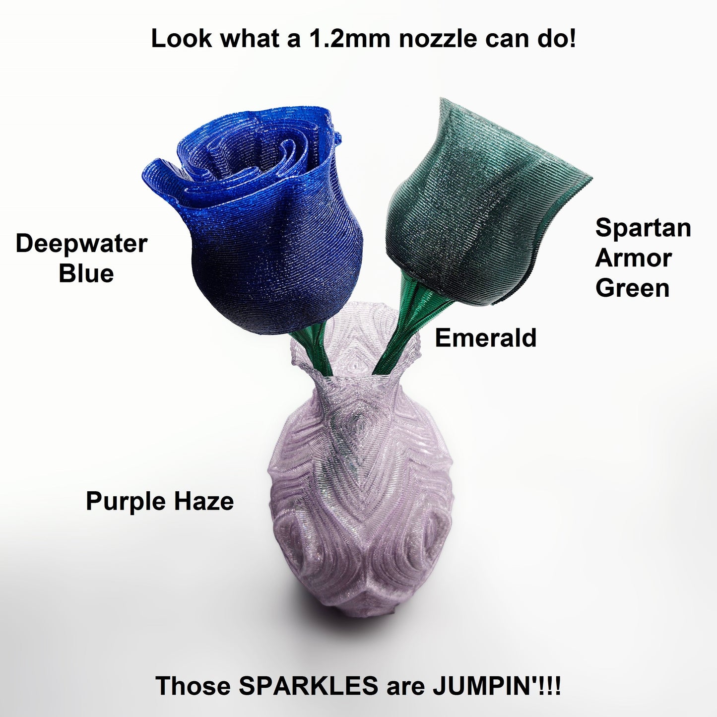 Deepwater Blue by 3DPrint Bunny: Recycled PET-G with ✨️SPARKLES✨️