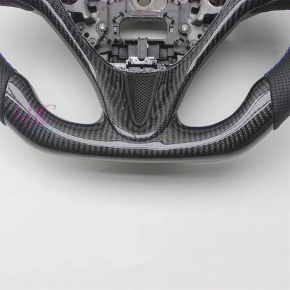 For Honda Civic 2006-2011 8TH GEN 8 Real Carbon Fiber Leather Steering Wheel
