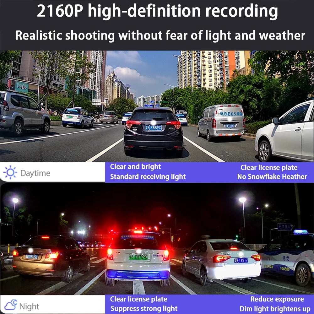 AutoBora 4K 2160P Plug and Play UHD Car Dash Cam DVR Camera Night Vision for Alfa Romeo Stelvio 949 Giulia 952 2016-2025