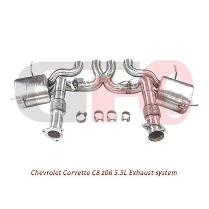 GFC catback exhaust muffler for Chevrolet Corvette C8 Z06 5.5L, Car electric valve exhaust system made of 304 stainless steel